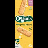Organix Snack Melty Baby Biscuits 6+m 160g bij Jumbo - thumbnail
