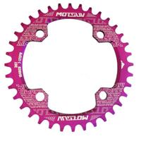 MOTSUV ronde smalle brede Chainring MTB fiets 104BCD tand plaat onderdelen schijf 36T (paars) - thumbnail