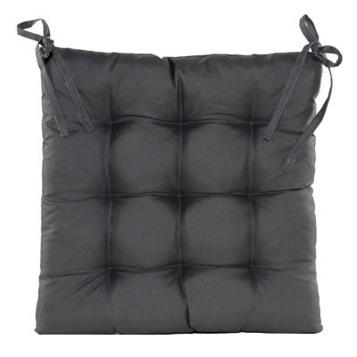 Anna's Collection zitkussen gewatteerd 38x38cm antraciet