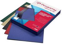 Pergamy omslagen, ft A4, karton lederlook, 250 micron, pak van 100 stuks, rood - thumbnail