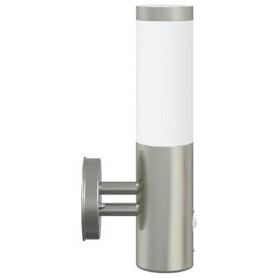 Buitenwandlampen 2 pcs Zilver 15 x 7.5 x 33 cm Roestvrij staal