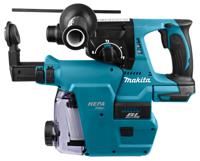 Makita DHR242ZJW Accu combihamer SDS-Plus 2,0J + stofafzuiging 18V Basic Body in Mbox - thumbnail