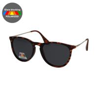 Spectrum polarized zonnebril rond tortoise goud grijs dames - thumbnail