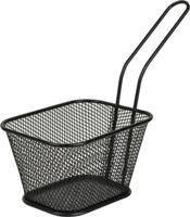 Gusta frietmandje 10.5x8.5x13.8 cm zwart/aluminium - thumbnail