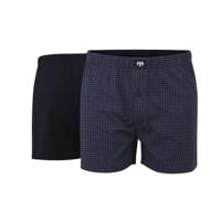 2-pak wijde heren boxershorts - Fox packet 2260 - Blauwe katoenen losse heren boxershorts - thumbnail