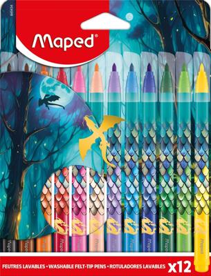 Viltstift maped dragon set 12 kleuren Viltstift maped dragon set 12 kleuren