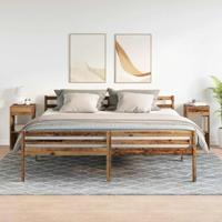 Nachtkastjes 2 st met lade 35x34x66,5 cm oud houtkleurig - thumbnail
