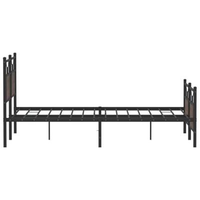 Bedframe zonder matras bewerkt hout bruin eikenkleur 150x200 cm Bedframe zonder matras bewerkt hout bruin eikenkleur 150x200 cm