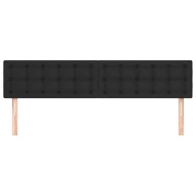Hoofdborden 2 st 90x5x78/88 cm kunstleer zwart