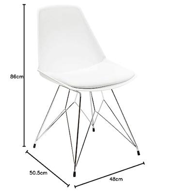 Kare Eetkamerstoel Wire White