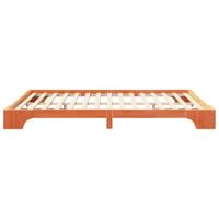 Bedframe met opslag Bruin 160 x 210 cm Massief hout - thumbnail