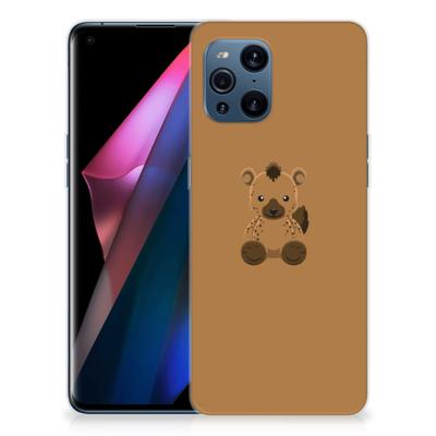 OPPO Find X3 | X3 Pro Telefoonhoesje met Naam Baby Hyena OPPO Find X3 | X3 Pro Telefoonhoesje met Naam Baby Hyena