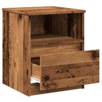 Nachtkastjes 2 st 40x40x50 cm bewerkt hout oud houtkleurig - thumbnail