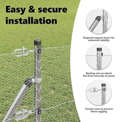 VidaXL Afrasteringspaal zilver 10 x 0,6 m (13 mm gaas) staal VidaXL Afrasteringspaal zilver 10 x 0,6 m (13 mm gaas) staal