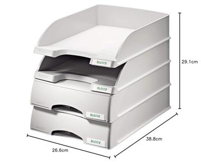 Brievenbak leitz plus met lade a4 maxi zwart | 4 stuks