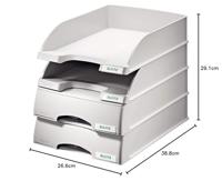 Brievenbak leitz plus met lade a4 maxi zwart | 4 stuks - thumbnail