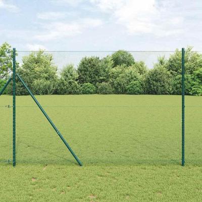 VidaXL Afrasteringspaal groen 10 x 1,6 m (13 mm gaas) staal en pvc