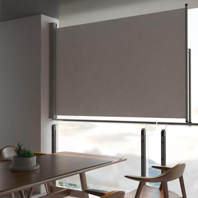 Tuinscherm uittrekbaar 160x300 cm grijs