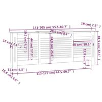 VidaXL Radiatorombouw 205 cm mdf grijs - thumbnail