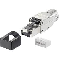 Renkforce RJ45-stekker CAT 8.1 8P8C Stekker Field Termination Plug (tool-free) Zilver RF-4495306 1 stuk(s) - thumbnail