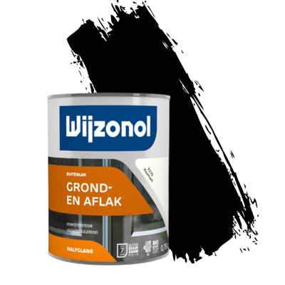 Wijzonol Grond- en aflak - 750 ml 9450 Zwart
