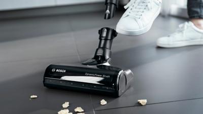Bosch BBS711W steelstofzuiger & elektrische bezem Zakloos 0,3 l Zwart, Roestvrijstaal, Wit