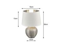 Trio TafellampLuxor 26cm zilver met wit - R50621089 - thumbnail