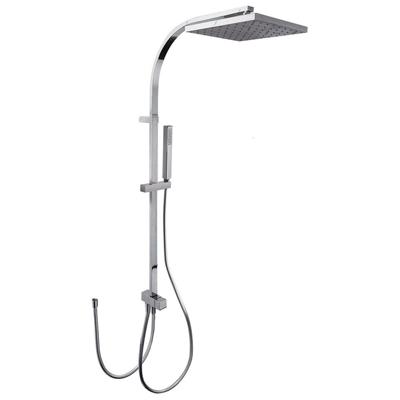 Tres Cuadro glijstang set met regendouche 95 cm vierkant chroom