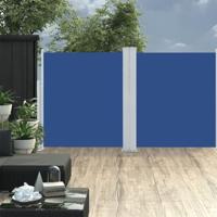 VidaXL Windscherm uittrekbaar 160x600 cm blauw - thumbnail