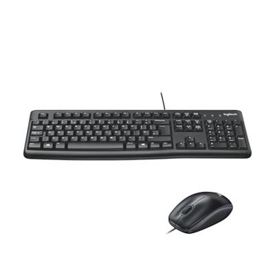 Logitech MK120 Set met toetsenbord en muis USB Spatwaterdicht QWERTY, US-Engels Zwart
