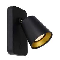 Lucide TURNON - Bedlamp / Wandlamp - LED Dim to warm - GU10 - 1x5W 2200K/3000K - Zwart - thumbnail
