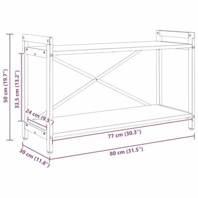 Boekenkast Oud hout 80 x 30 x 48.5 cm Bewerkt hout