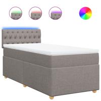 Boxspring met matras stof taupe 120x200 cm - thumbnail