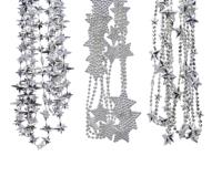 Kralenketting plc ster zilver assorti kerstboomversiering kerst Decoris - Decoris - thumbnail
