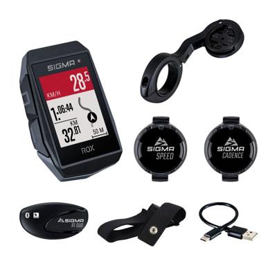 Sigma rox 11.1 evo gps hr + cad/snelh set + sb gps+ant+/ble riem+usb-c - thumbnail