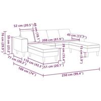 Bankstel 3 pcs Donkergrijs Fluweel - thumbnail