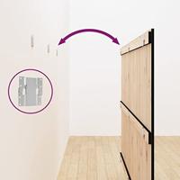 Wandhoofdbord 185x3x110 cm massief grenenhout zwart - thumbnail