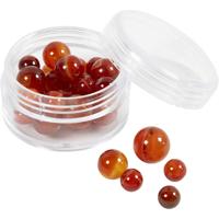 Creativ Company Kralen van agaat, d 6+8+10 mm, gatgrootte 0,9-1 mm, ca. 28 stuk, burnt orange, rood, 28 stuk/ 1 doos - thumbnail
