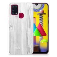 Samsung Galaxy M31 | Bumper Hoesje | White Wood - thumbnail