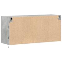 Tv-wandmeubel met LED-verlichting 100x31x45 cm betongrijs - thumbnail