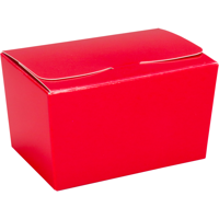 Ballotin | karton + PP | 150gr | 89x60x55mm | rood/goud | 50 stuks - thumbnail
