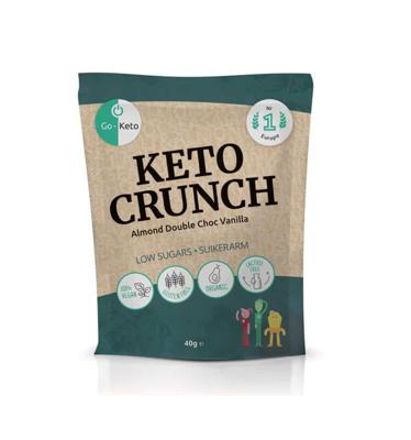 Go Keto - Keto Crunch Almond Double Choc Vanilla Go Keto - Keto Crunch Almond Double Choc Vanilla