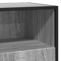 Dressoir 68x35x76 cm bewerkt hout grijs sonoma eikenkleurig - thumbnail