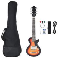 VidaXL Gitaar voor kinderen elektrisch met tas 3/4 30" bruin en zwart - thumbnail