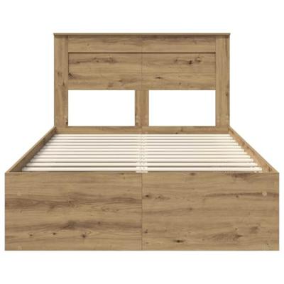 Bedframe Ambachtelijk eiken 135 x 190 cm Massief grenenhout