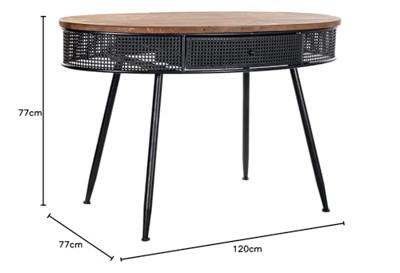 Wandtafel DKD Home Decor Spar Zwart Metaal Bruin (120 x 65 x 77 cm)