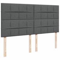 Boxspring met matras stof donkergrijs 180x200 cm - thumbnail