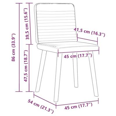 Eetkamerstoelen 2 st stof jeansblauw
