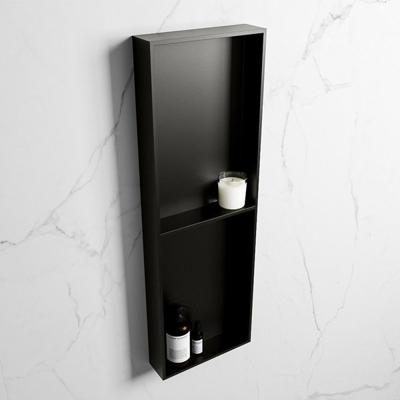 MONDIAZ EASY Nis 149,5x29,5cm in solid surface kleur Urban | Urban. 2 vakken geschikt voor in- of opbouw