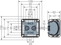 Hensel 62000098 Verdeeldoos Halogeenvrij, Verzegelbaar, Weerbestendig (l x b) 93 mm x 93 mm 1 stuk(s) - thumbnail